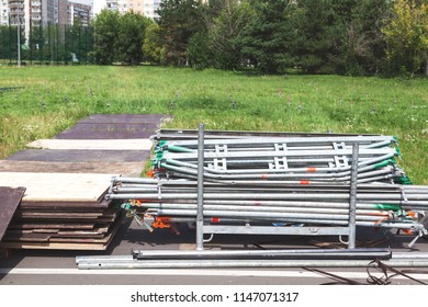 Stage Equipment For The Concert, Assembly Of The Main Stage, Concert Hall