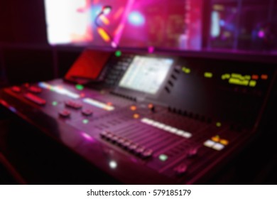 Stage lighting control panel for light technician to work at conert in night club.Scene lights controller mixer panel.Professional nightclub music show equipment editorial - Shutterstock ID 579185179