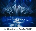 stage lighting effect on the stage, closeup photo with soft focus