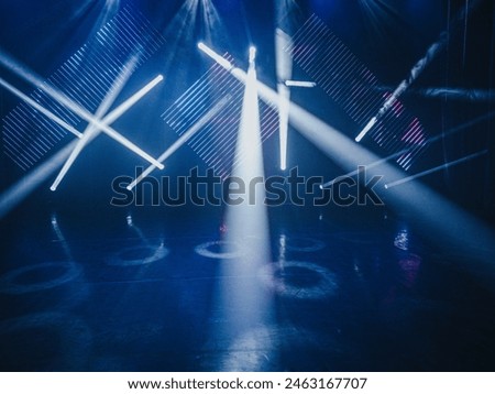 stage lighting effect on the stage, closeup photo with soft focus