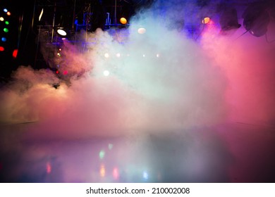 Stage Lights On A Console, Smoke