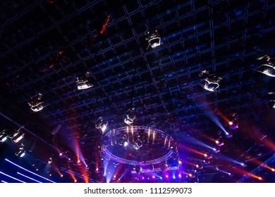 Stage lights - Studio prepared for TV show