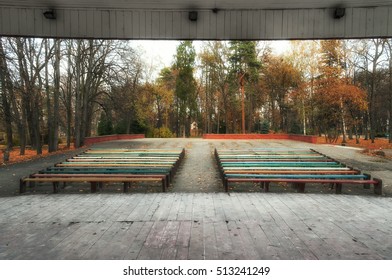 The stage for performances in the open air .