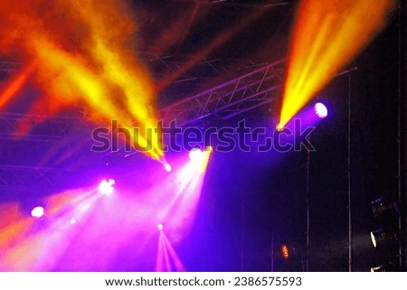 Stage Spotlight with rays. Concert lighting background Stockfoto © 