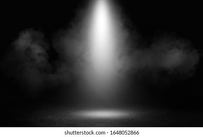 Stage White Smoke Spotlight Background