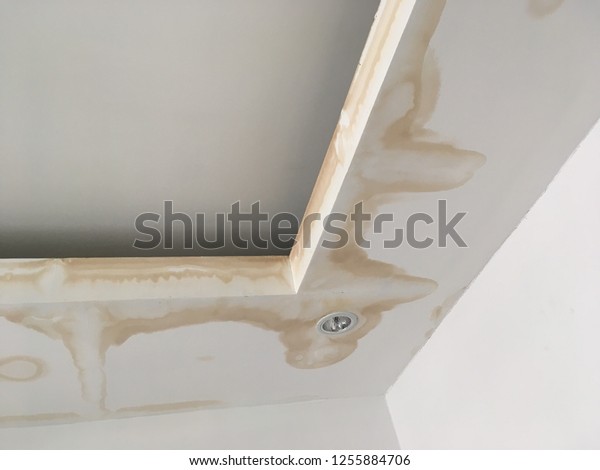 Stain On Ceiling Leaking Water Stock Photo Edit Now 1255884706