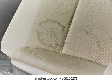 Stain On Dirty Vehicle Seat - Car Care Concept