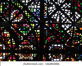 Stained Glass Ceiling Of National Gallery Of Victoria, Australia