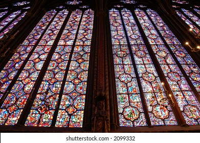 stained glass of a church in Paris