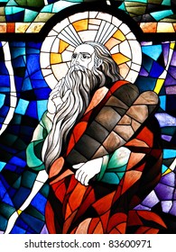 Stained Glass Detail Of Prophet Elijah