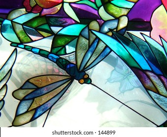 Stained Glass Dragonfly