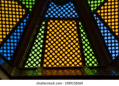 Stained glass window on the dome on the roof of the building in Sharm El Sheikh, Egypt - Powered by Shutterstock