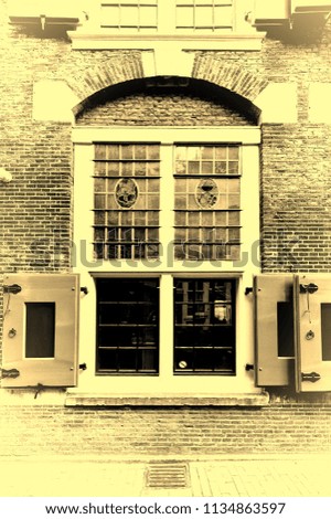 Similar – Image, Stock Photo Red wall with lattice window