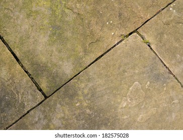 Stained paving stones; landscape