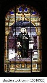 Stained-glass Window Of The Cathedral Basilica Of St. Joseph In San Jose, Costa Rica