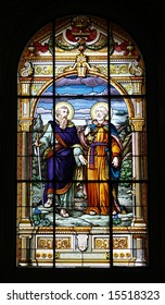 Stained-glass Window Of The Cathedral Basilica Of St. Joseph In San Jose, Costa Rica