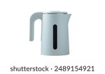 stainless electric kettle isolated on white background.