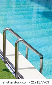 Stainless Handrail Grass Swimming Pool