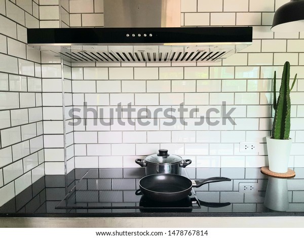 Stainless Pot Frying Pan On Modern Stock Photo Edit Now 1478767814