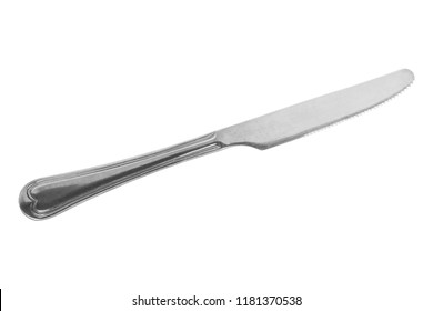 Stainless Steak Knife Isolated On White Background