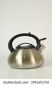 Stainless Steal Tea Kettle With Black Hande