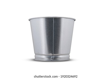 Stainless Steel Bucket - Gallon Isolated On White Background