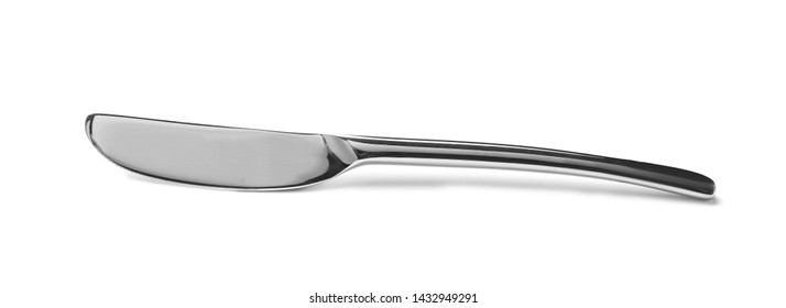 Stainless Steel Butter Knife Isolated On White