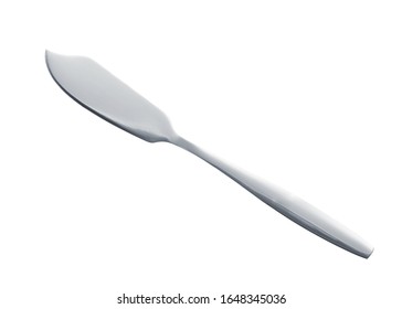 Stainless Steel Fish Knife Isolated On White