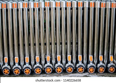 Stainless Steel Folding Door Stock Photo 1140226658 Shutterstock   Stainless Steel Folding Door 260nw 1140226658 