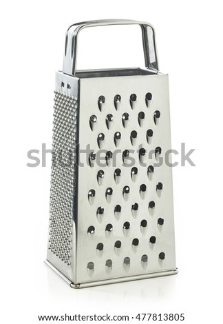 stainless steel grater isolated on white background