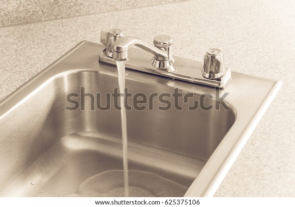 Stainless Steel Kitchen Sink Faucet On Stock Photo Edit Now