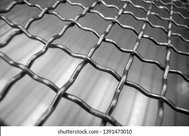 Stainless steel mesh background, square wireframe stainless material.