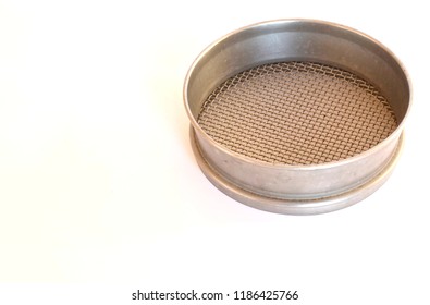 Stainless Steel Mesh Sieve For Laboratory Soil Analysis. 4 Mm Mesh.