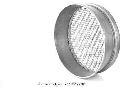 Stainless Steel Mesh Sieve For Laboratory Soil Analysis. 4 Mm Mesh.