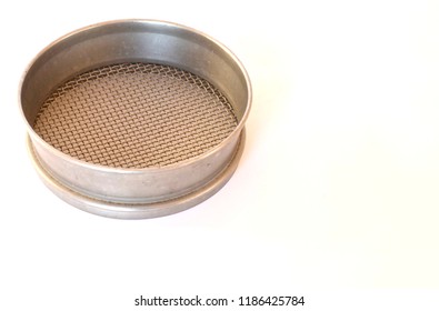 Stainless Steel Mesh Sieve For Laboratory Soil Analysis. 4 Mm Mesh.