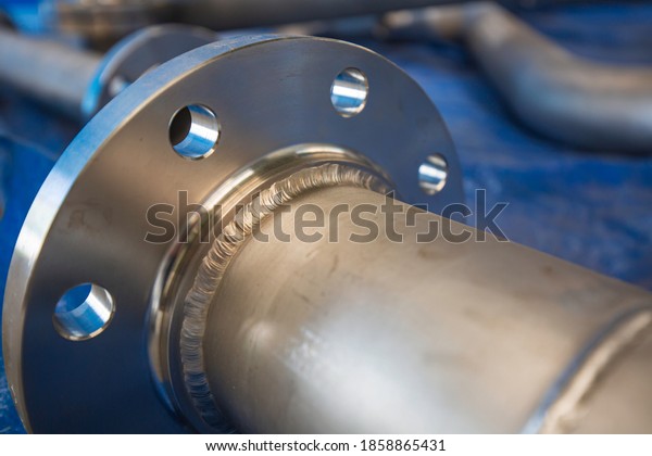 Stainless steel piping flange valve\
component GTAW TIG welded joint pressure vessel\
fabrication