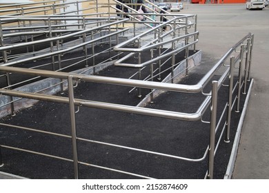 Stainless Steel Railing Improvement Urban Areas Stock Photo 2152874609 ...