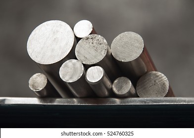 Stainless Steel Rods On A Welding Table