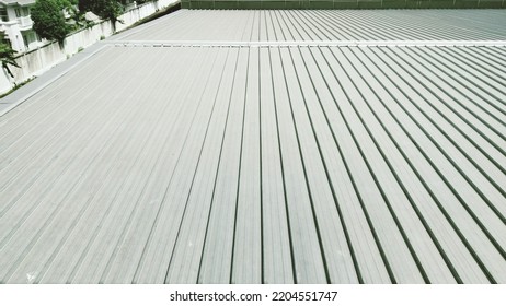 Stainless Steel Roof Is Used For Background.