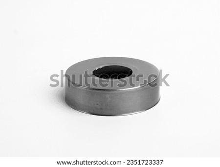 Stainless Steel Round Escutcheon Plate Water Impeller Bathroom Accessories Closeup Photo