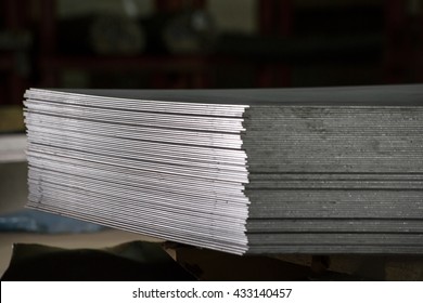 Stainless Steel Sheets Deposited In Stacks