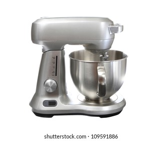 Stainless Steel Stand Food Mixer Isolated On White