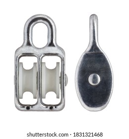 Stainless Steel Swivel Pulley Rigging Hardware. Wire Rope Crane Pulley Block Hanging Wire Towing Wheel. Fixed Top For Easy Rope Handling. DIN.