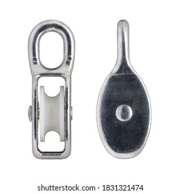 Stainless Steel Swivel Pulley Rigging Hardware. Wire Rope Crane Pulley Block Hanging Wire Towing Wheel. Fixed Top For Easy Rope Handling. DIN.