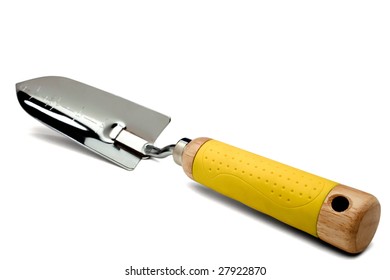 Stainless steel's trowel isolated over white