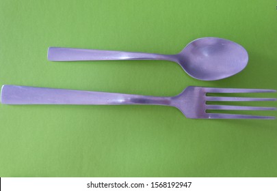 Stainless  Stell Small Spoon And Big Fork