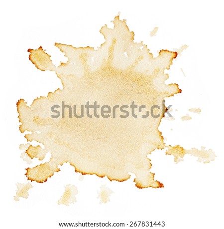 Stains of coffee isolated on white background