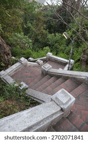 Stair case going down a mountain