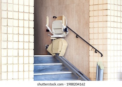 Stair Elevator For Disabled People. Chair Lift