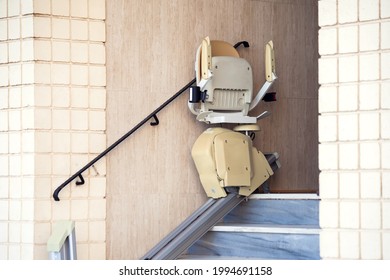 Stair Elevator For Disabled People. Chair Lift